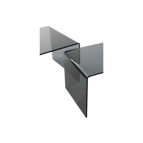 Tables Basses Carrées Gigognes En Verre L65 (set De 2) - Galle