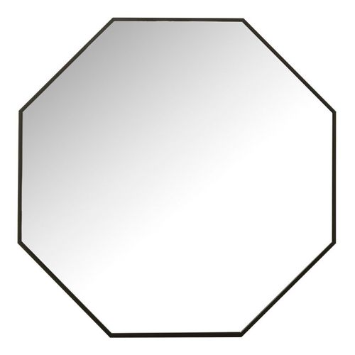 Miroir Mural Déco "octogone" 65cm Noir