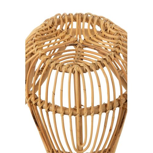 Tabouret Design En Rotin "léa" 44cm Naturel