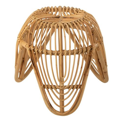 Tabouret Design En Rotin "léa" 44cm Naturel