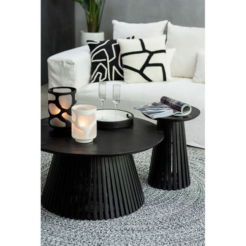 Table D'appoint Design En Bois "vincent" 40cm Noir