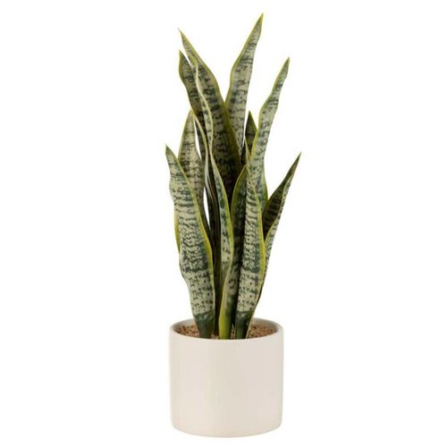 Plante Artificielle En Pot "sansevieria" 37cm Vert