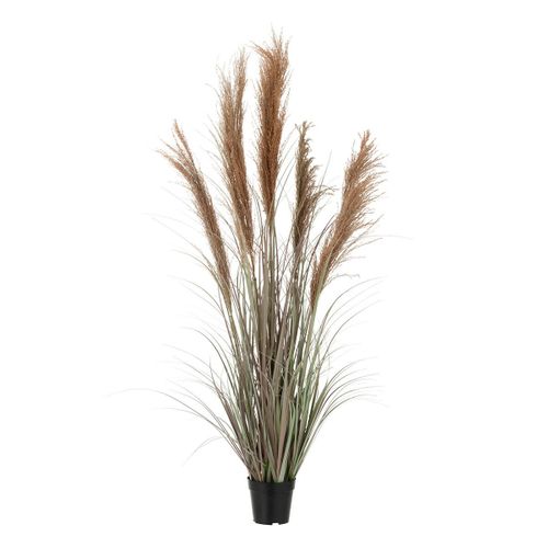 Herbe De Pampas Artificielle En Pot "5 Têtes" 147cm Vert et Orange