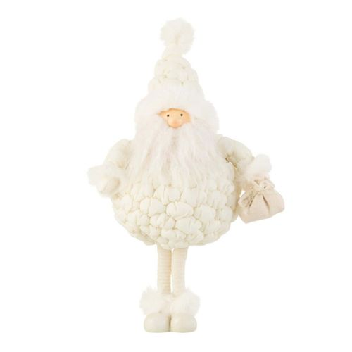 Statuette Déco Père Noël "pochon" 38cm Blanc