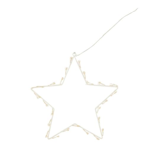 Décoration De Noël à LED "étoile" 30cm Blanc