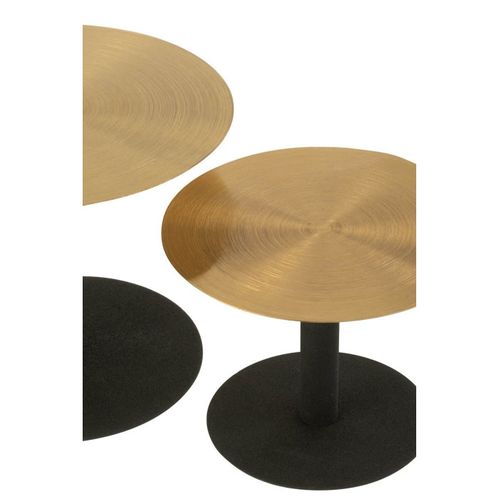 Lot De 3 Plats De Présentation "major" 25cm Noir et Or