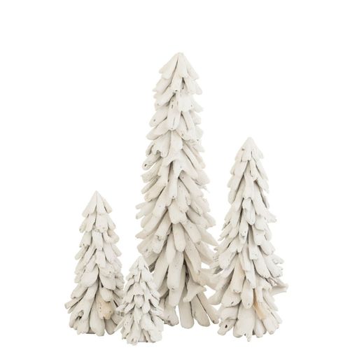 Sapin De Noël à Poser "bois Flotté" 50cm Blanc