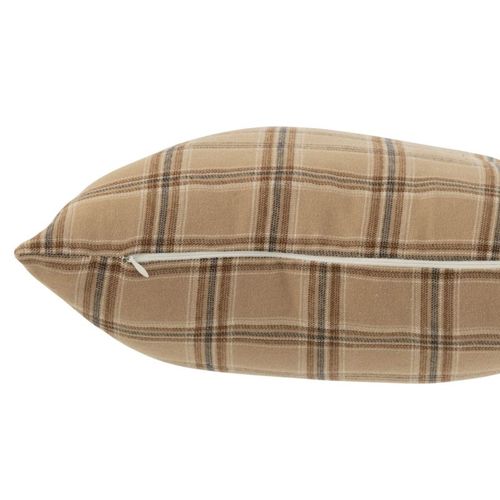 Coussin Déco Carreaux "annie" 45x45cm Beige