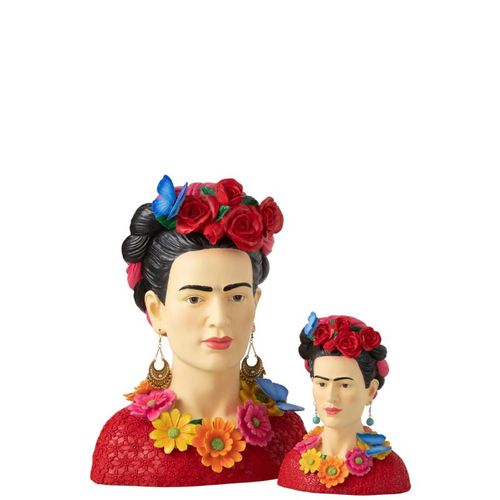 Statuette Déco Buste "frida Khalo" 22cm Multicolore