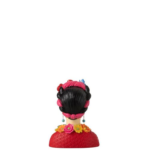 Statuette Déco Buste "frida Khalo" 22cm Multicolore