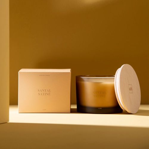 Bougie Parfumée "accords Essentiels" 10cm Santal Satiné