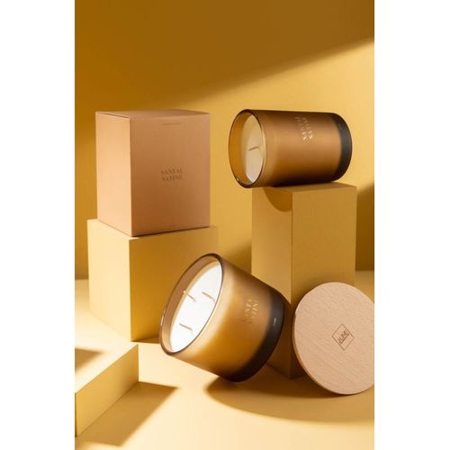 Bougie Parfumée "accords Essentiels" 10cm Santal Satiné