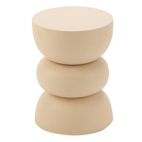 Table D'apppoint Design En Métal "lise" 43cm Beige