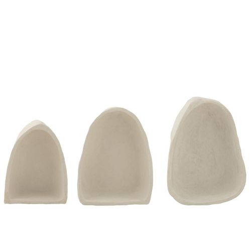 Lot De 3 Étagères Murales "bali Bliss" 45cm Blanc