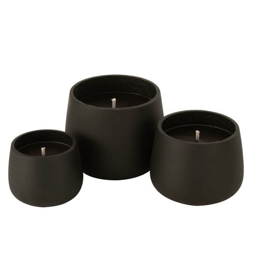 Bougie Extérieure Ciment "brittney" 13cm Noir