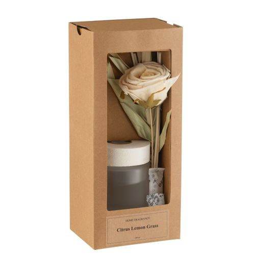 Diffuseur De Parfum En Verre "fleur" 100ml Jaune