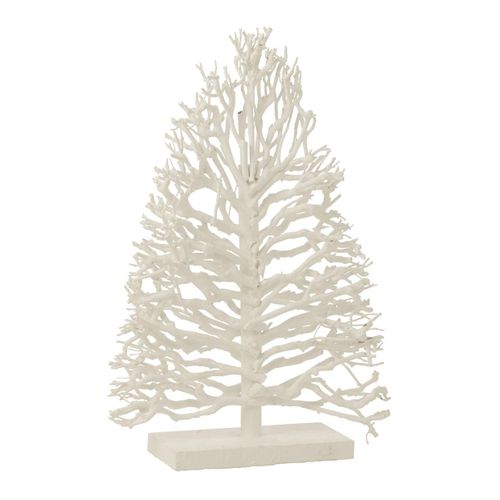 Déco En Bois Sur Socle "arbre à Thé" 70cm Blanc