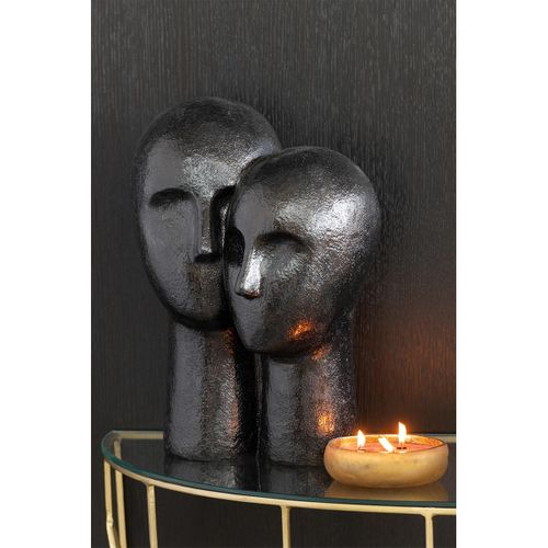 Statuette En Résine "tête Couple" 42cm Noir