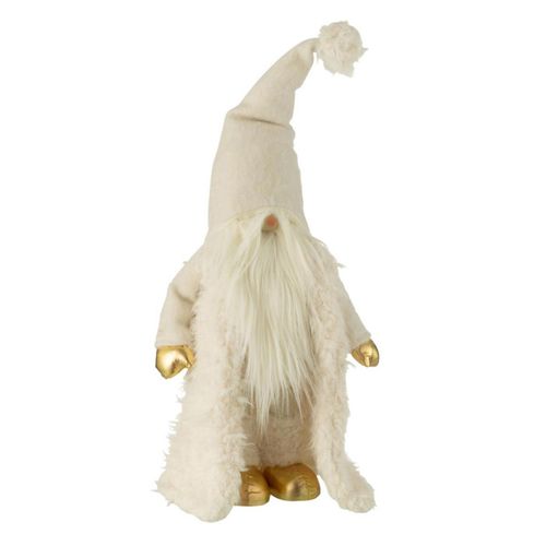 Statue Déco Lutin "veste Longue" 66cm Crème