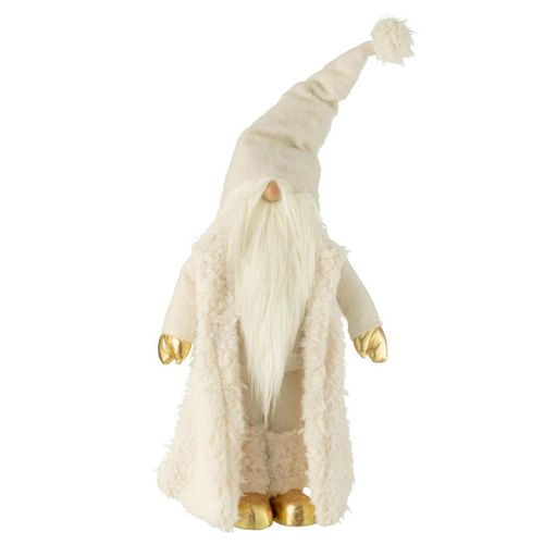 Statue Déco Lutin "veste Longue" 90cm Crème
