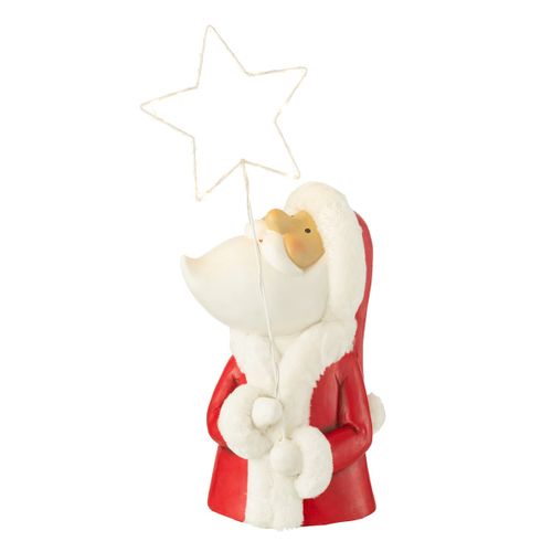Père Noël à LED "étoile" 67cm Rouge