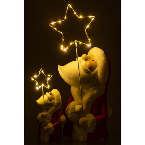 Père Noël à LED "étoile" 67cm Rouge