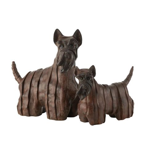 Statuette Chien Terrier "ecossais" 29cm Marron