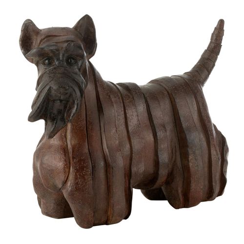 Statuette Chien Terrier "ecossais" 29cm Marron