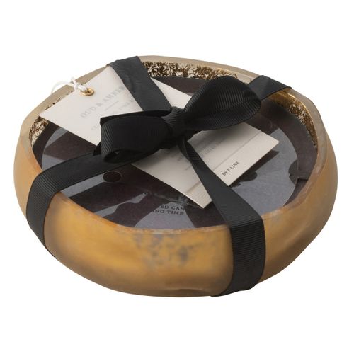 Bougie Parfumée Ronde "m-chic" 13cm Oud et Amber