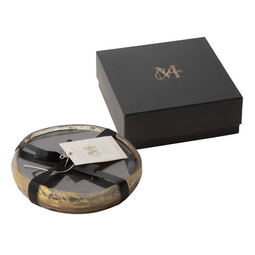 Bougie Parfumée Ronde "m-chic" 19cm Oud et Amber