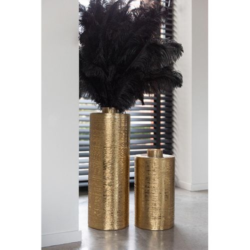 Vase Design En Métal "chase" 60cm Doré