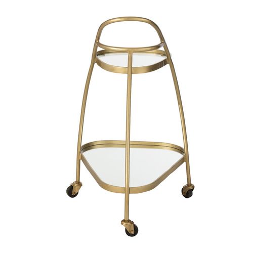 Desserte 2 Niveaux Design "leanor" 83cm Doré