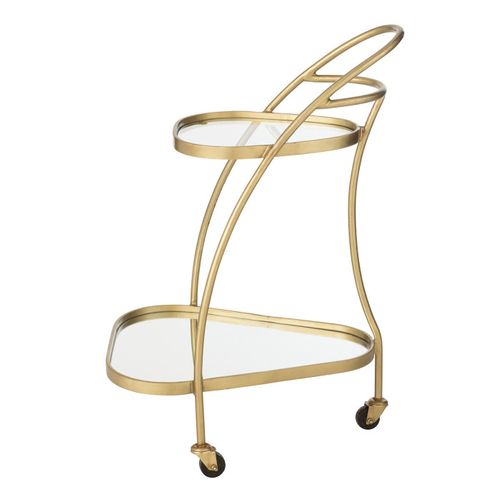 Desserte 2 Niveaux Design "leanor" 83cm Doré