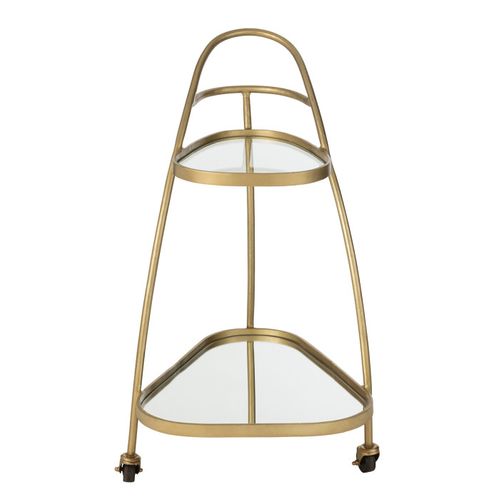 Desserte 2 Niveaux Design "leanor" 83cm Doré