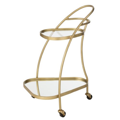 Desserte 2 Niveaux Design "leanor" 83cm Doré