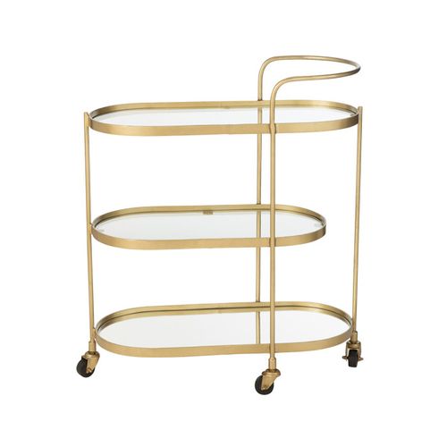 Desserte 3 Niveaux Design "leanor" 84cm Doré