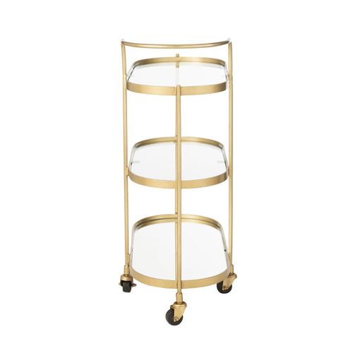 Desserte 3 Niveaux Design "leanor" 84cm Doré