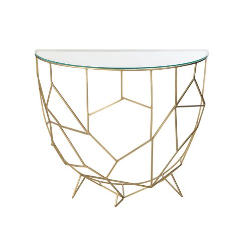 Console Design En Verre "moza" 90cm Doré