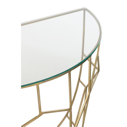 Console Design En Verre "moza" 90cm Doré