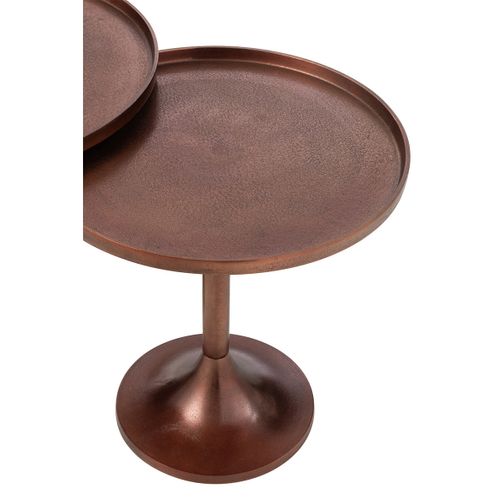 Lot De 2 Tables D'appoint "fone" 56cm Bronze