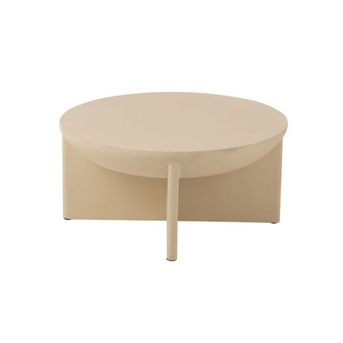Table Basse Ronde Organique En Bois Beige D90 - Milly
