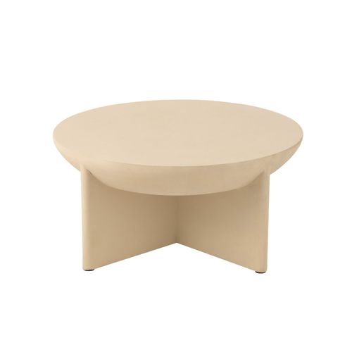 Table Basse Ronde Organique En Bois Beige D90 - Milly
