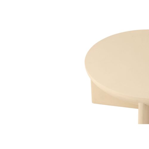Table Basse Ronde Organique En Bois Beige D90 - Milly
