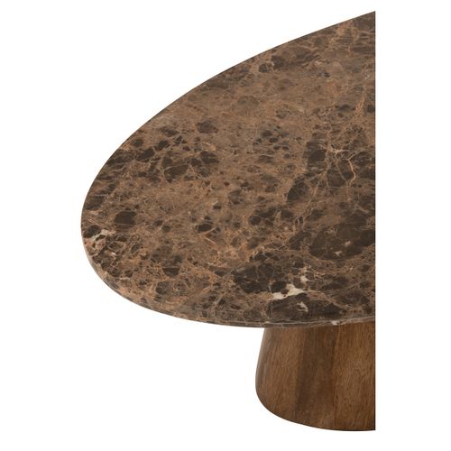 Table Basse En Marbre "trey" 130cm Marron