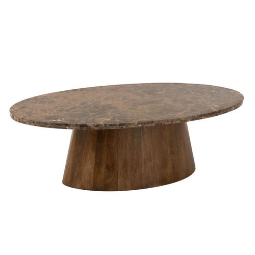 Table Basse En Marbre "trey" 130cm Marron