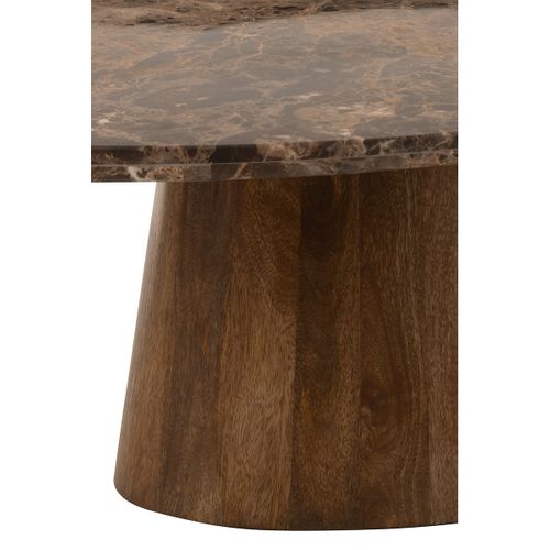 Table Basse En Marbre "trey" 130cm Marron
