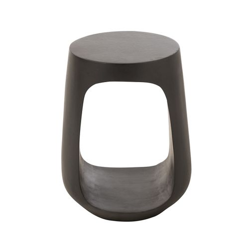 Table D'appoint Design En Bois "cave" 46cm Noir