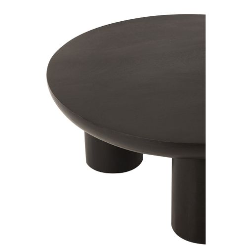 Table Basse Trio En Bois "cave" 90cm Noir
