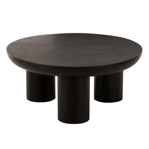 Table Basse Trio En Bois "cave" 90cm Noir