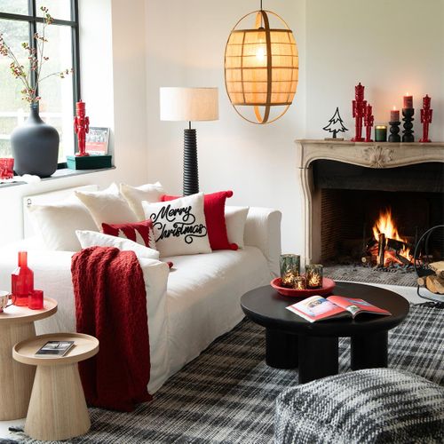 Table Basse Trio En Bois "cave" 90cm Noir